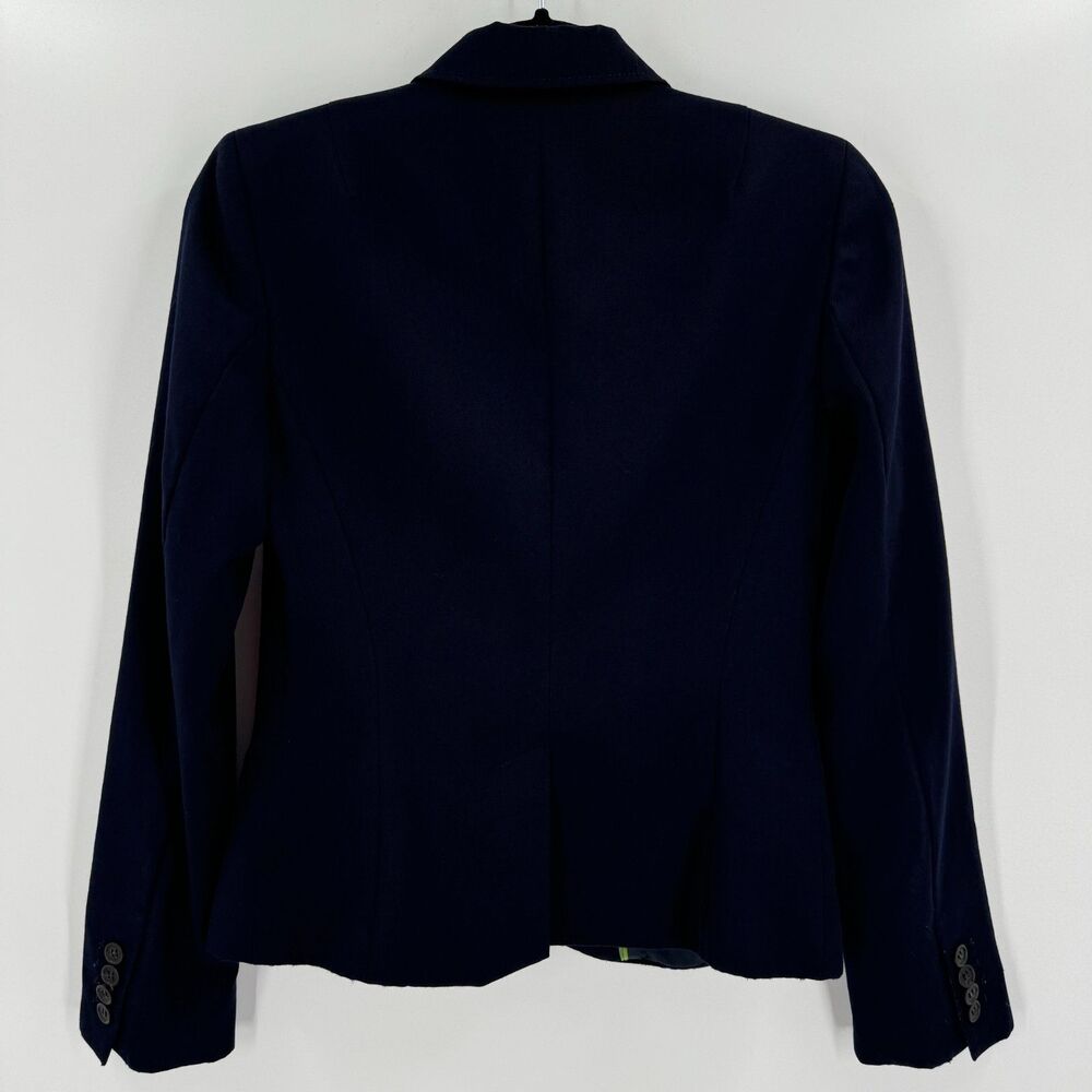 J. CREW Navy Blue 3 Button Schoolboy Blazer Jacket Size 2 - Picture 6 of 7